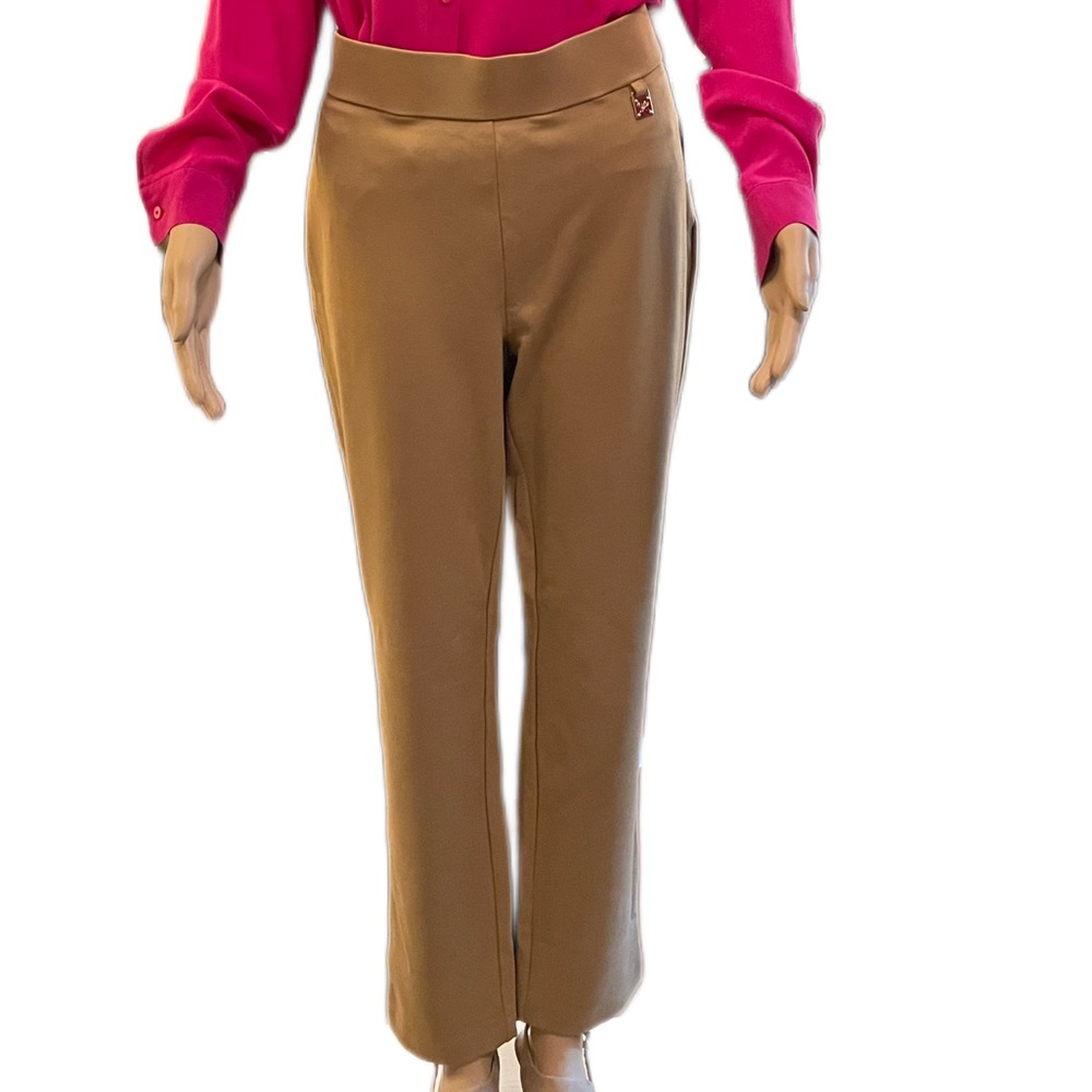 Rafaella Tigers Eye Pull on Curvy Fit Slim Leg Pants